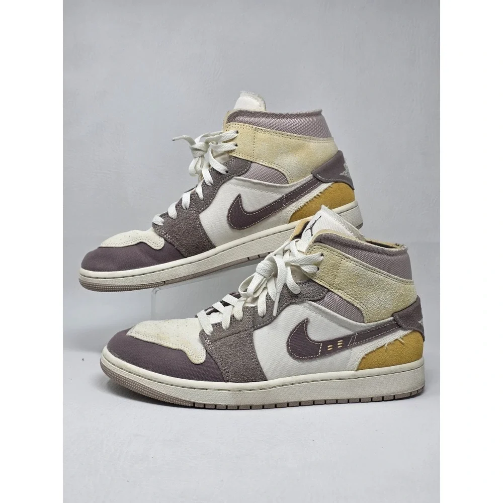 Air Jordan 1 Mid SE Craft Inside Out Taupe Haze DM9652 102 Men Sz 10 Brown White